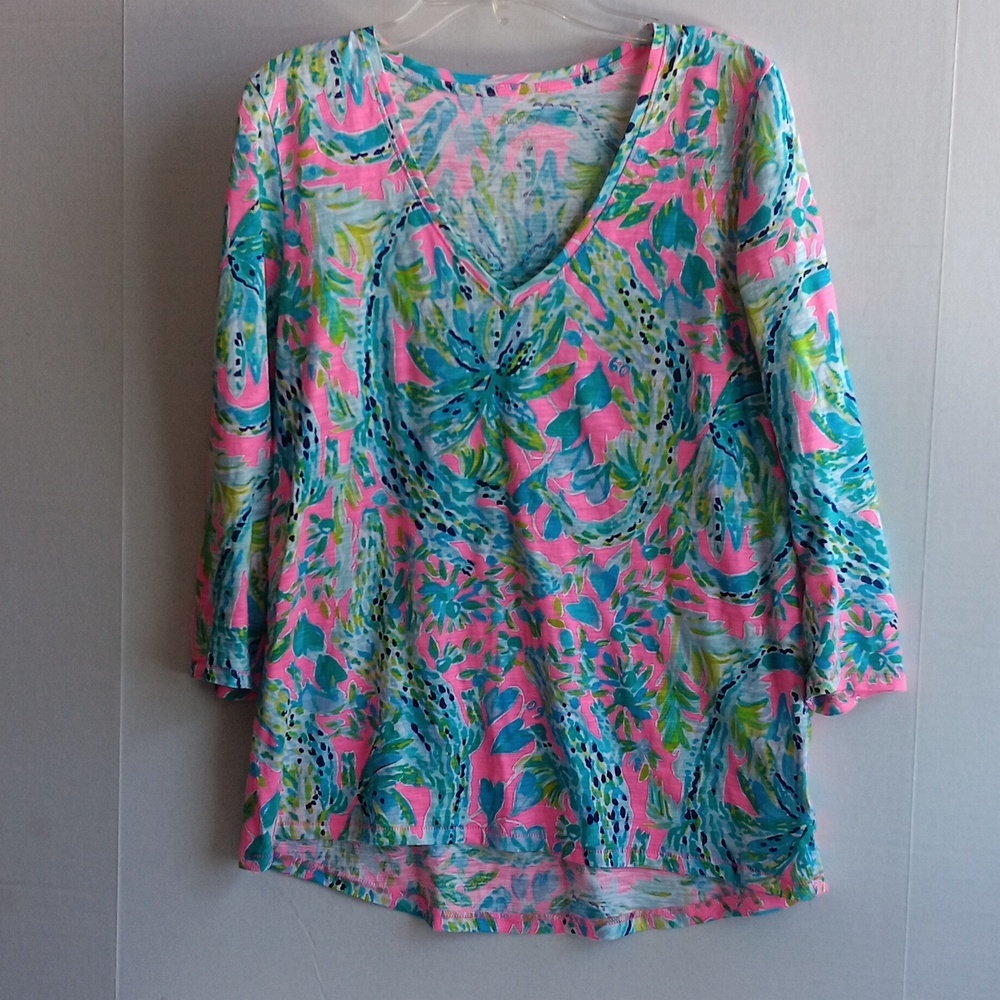 Lilly Pulitzer Multicolor V-Neck Top